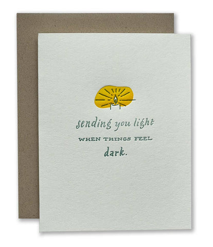 Letterpress Card: Sending You Light
