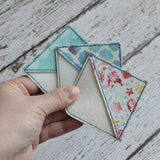 Corner Bookmark, Embroidered: Mermaids