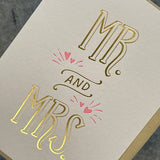 Wedding Card: Mr. and Mrs., Letterpress