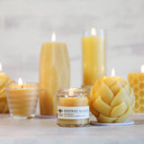 Pure Beeswax Apothecary Glass Candle, Small