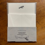 Stationery Set: Crow, Letterpress Printed