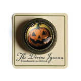 Retro Jack O' Lantern Brooch, Handmade in Detroit