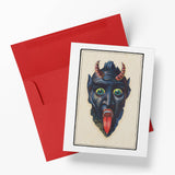Krampus with Long Tongue Card