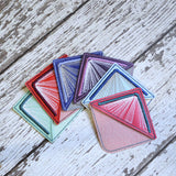 Corner Bookmark, Embroidered: Open Book Design