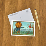 Postcard: Jack O' Lantern Scarecrow