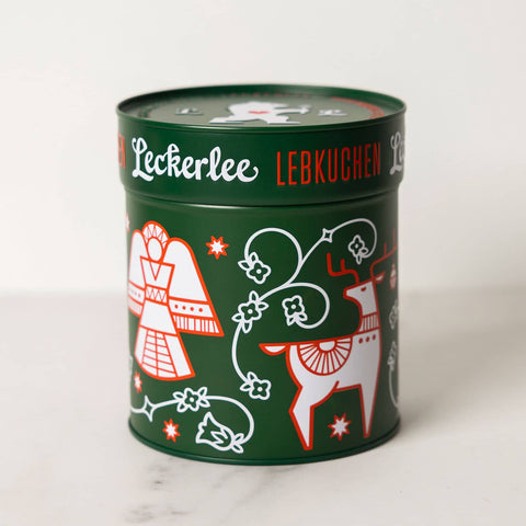 Leckerlee Assorted Lebkuchen (Large) in Folk Art Tin