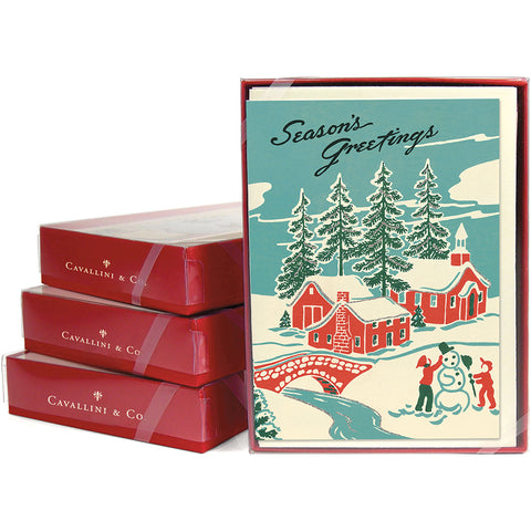 Christmas Boxed Cards with Vintage Season's Greetings