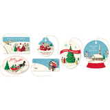 Vintage Christmas Greetings Gift Tags in a Tin, Set of 36 Reproductions