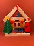 German Christmas Ornament: Christmas Cottage Santa