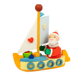 German Christmas Ornament: Sailboat Santa