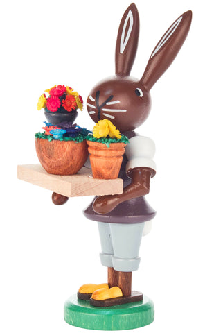 Handmade Wooden Bunny Florist, from Germany