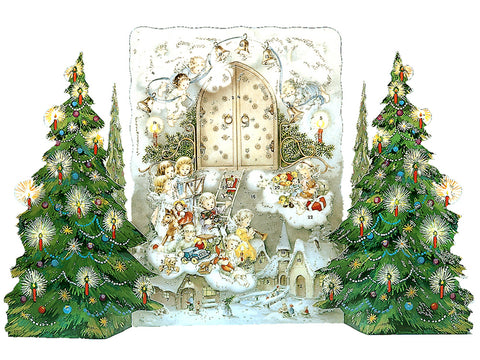 Advent Calendar: Angels with Christmas Trees