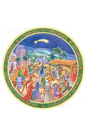 Advent Calendar: Large Round Nativity
