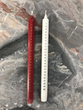 Advent Candle: Simple Numeric Taper in Red or White