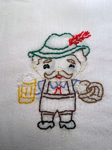 Millie's Tea Towels, Hand Embroidered: Autumn & Oktoberfest Collection (4 to choose from!)