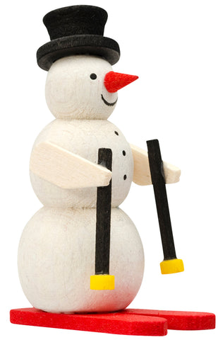 German Christmas Ornament: Cross Country Snowman