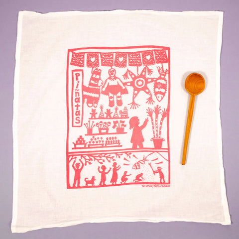 Flour Sack Tea Towels: Piñatas