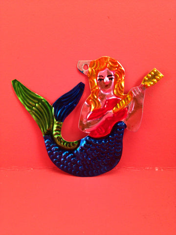 Mexican Tin Ornaments: La Sirena (The Mermaid)