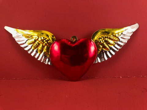 Tin Heart with Wings