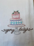 Millie's Tea Towels, Hand Embroidered: Sweet Treats Collection (10 to choose from)