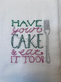 Millie's Tea Towels, Hand Embroidered: Kitchen Wisdom Collection (10 to choose from)