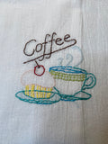 Millie's Tea Towels, Hand Embroidered: Java Jive Collection (12 to choose from)