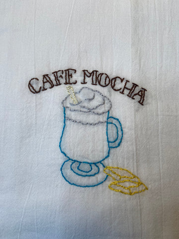 Millie's Tea Towels, Hand Embroidered: Java Jive Collection (12 to cho –  Convivio Bookworks