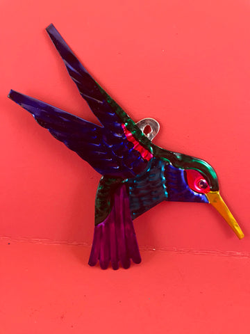 Mexican Tin Ornaments: Hummingbird