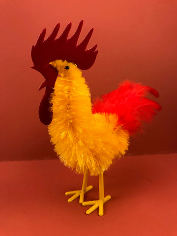 Chenille Chicks from Germany: Rooster
