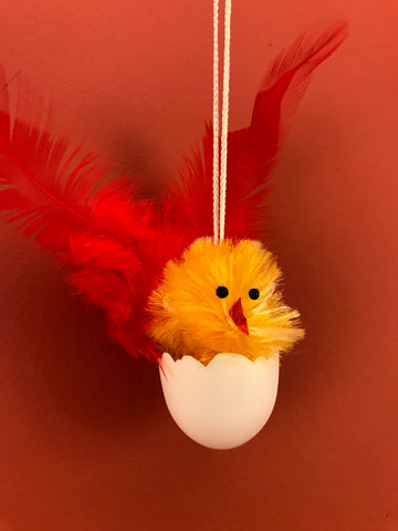 Chenille Chicks from Germany: Chick in Egg