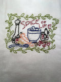 Millie's Tea Towels, Hand Embroidered: Spice of Life (9 to choose from!)