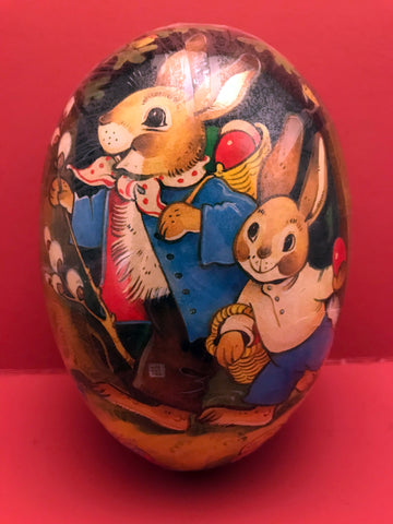 Fillable Paper Eggs from Germany: Bunnies with Pussy Willows