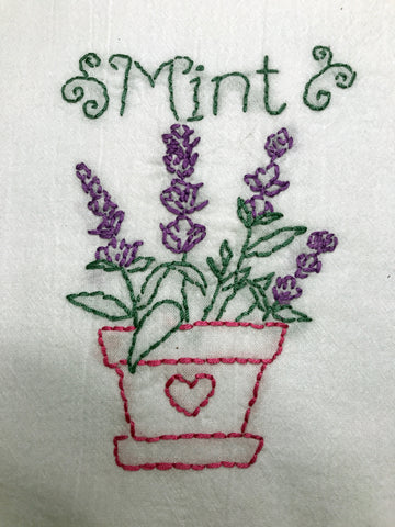 Lavender Embroidered Hand Towel