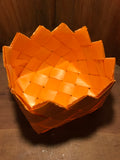 Splint Wood Basket from Germany, Orange