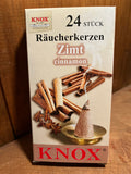 German Incense: Original Knox Räucherkerzen, in Boxes of 24 Cones