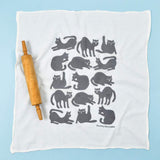 Flour Sack Tea Towels: Cats