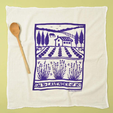 Flour Sack Tea Towels: Lavender Field