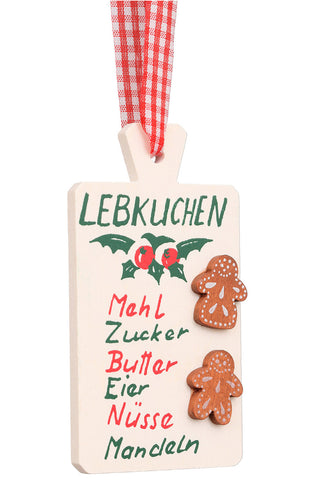 German Christmas Ornament: Lebkuchen Baking Board
