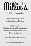 Millie's Tea Towels, Hand Embroidered: Hugs & Kisses XOXO