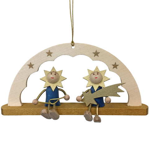 German Christmas Ornament: Stars in Arch with Comet & Triangle