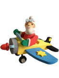 German Christmas Ornament: Prop Plane Santa
