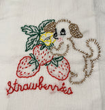 Millie's Tea Towels, Hand Embroidered: Pups with Produce (5 to choose from!)