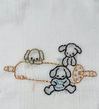 Millie's Tea Towels, Hand Embroidered: Tiny Puppies (8 to choose from)