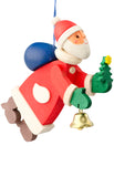 German Christmas Ornament: Santa with Bell
