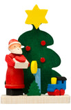 German Christmas Ornament: Tree with Santa & Toys