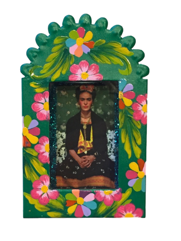 Tin Nicho: Painted Frida (Small)