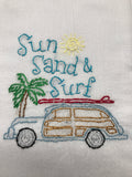 Millie's Tea Towels, Hand Embroidered: Fun in the Sun Collection (10 to choose from)