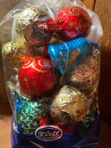 Klett Schokolade Foil Wrapped Milk Chocolate Ornaments