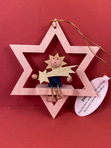 German Christmas Ornament: Star Child with Comet