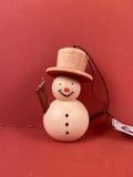 German Christmas Ornament: Snowman Natural